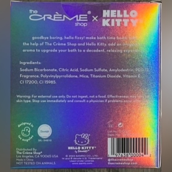 ✨The Crème Shop x Hello Kitty Hello Fizzy! Aromatherapy Bath Bomb Sugar Berry✨ - Picture 6 of 6